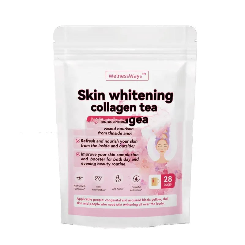 Assortment of herbal tea bags for a 28-day women's beauty and body wellness programme.