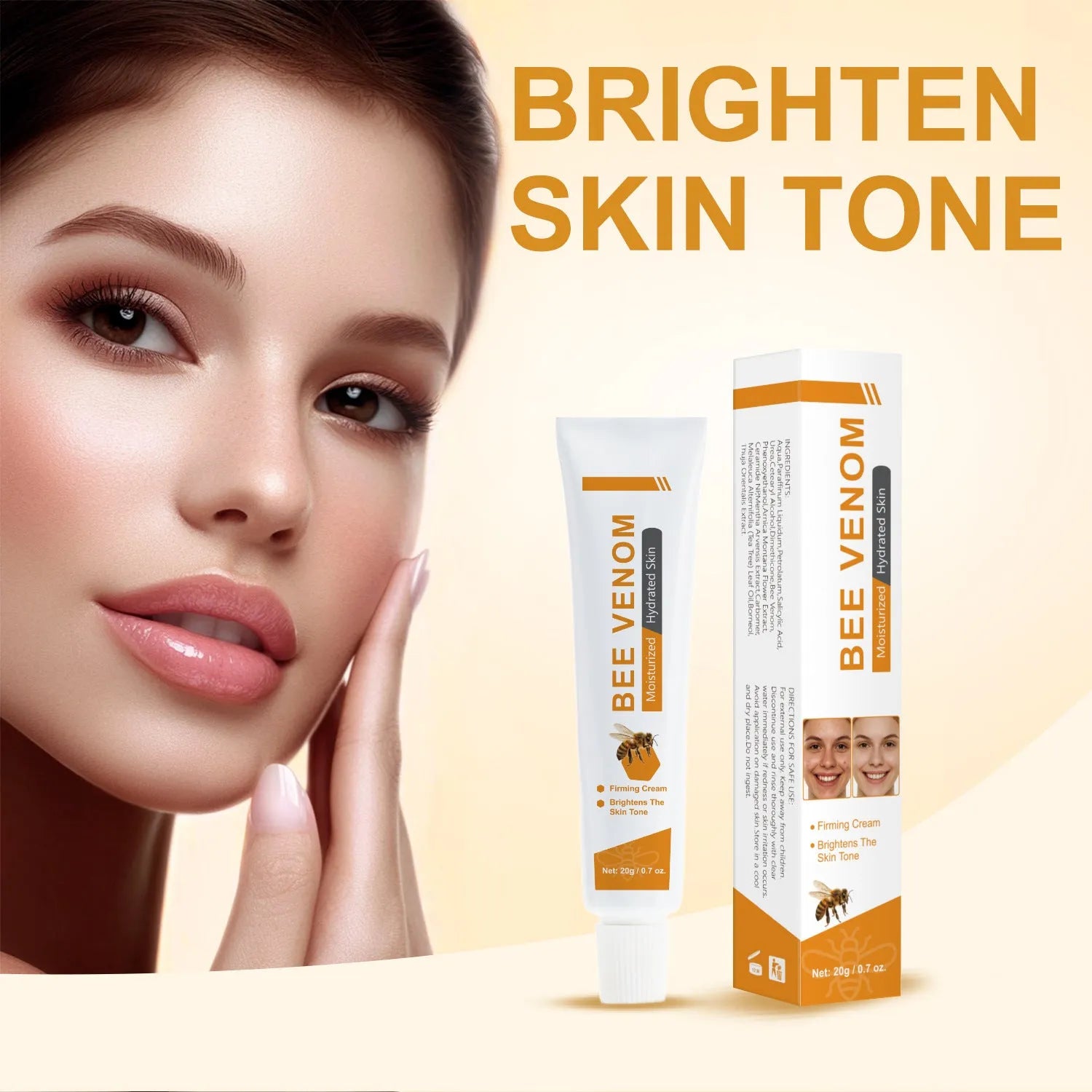 BEE Facial Neck Cream 20g jar packaging for face and neck moisturising skincare product