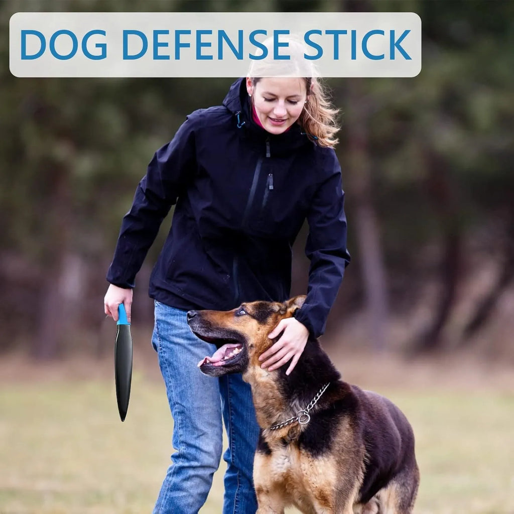 Blue handled nylon dog break stick measuring 35 cm for bite training and safety release