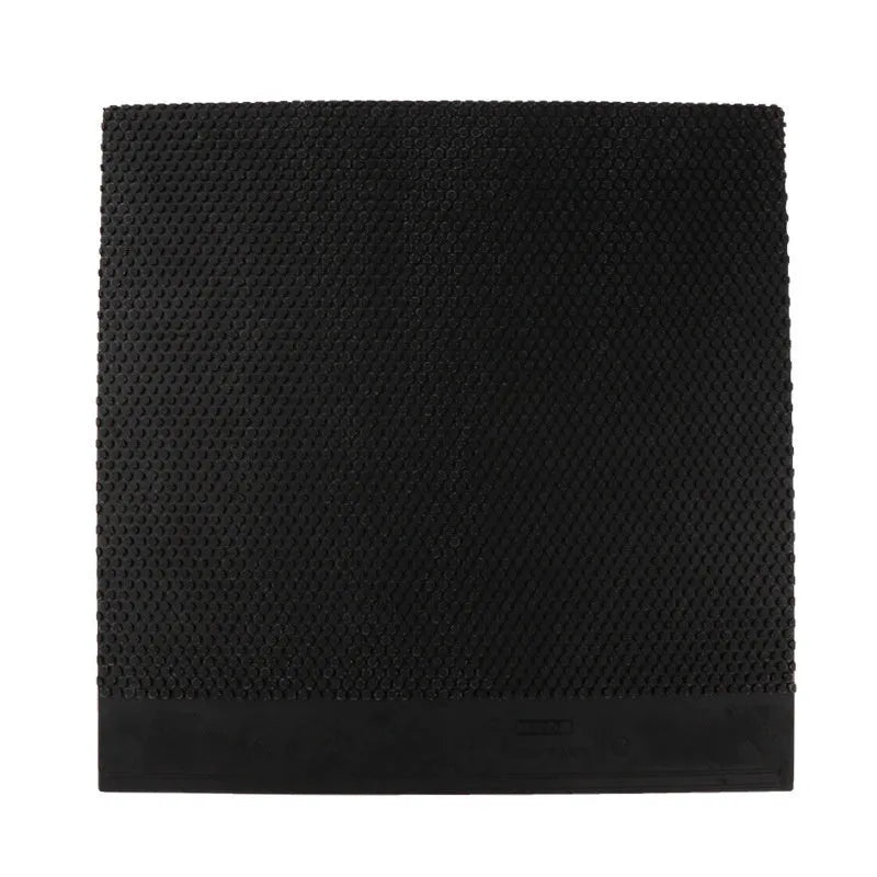 Single table tennis rubber sheet with small particle surface in black colour