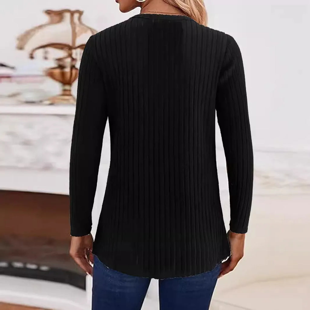 Men's casual knitted button sweater in solid colour with Japanese Korean styling
