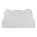 Solid colour silicone pet feeding mat 44x24cm in blue with dog and cat bowls