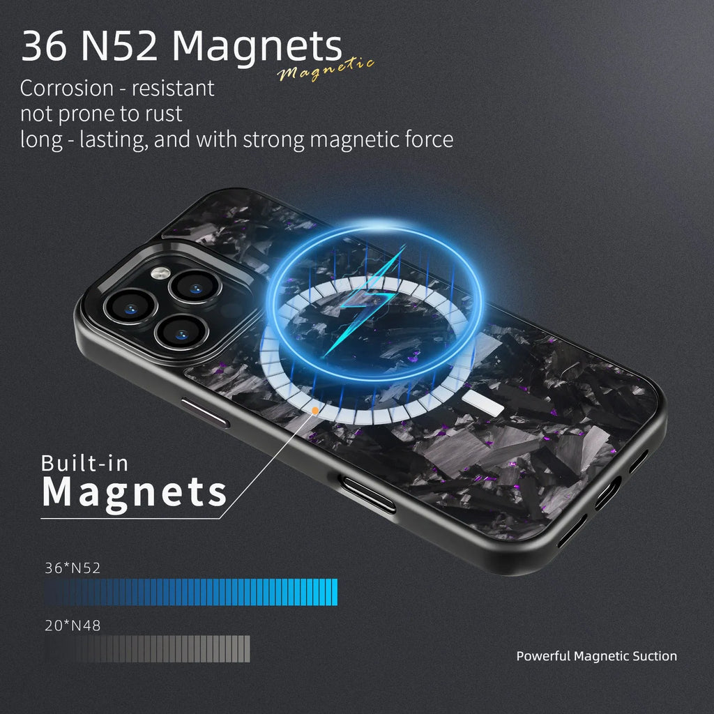 Metal frame forged pattern mobile phone protective case for iPhone 17 with magnetic function in black frame blue gold colour