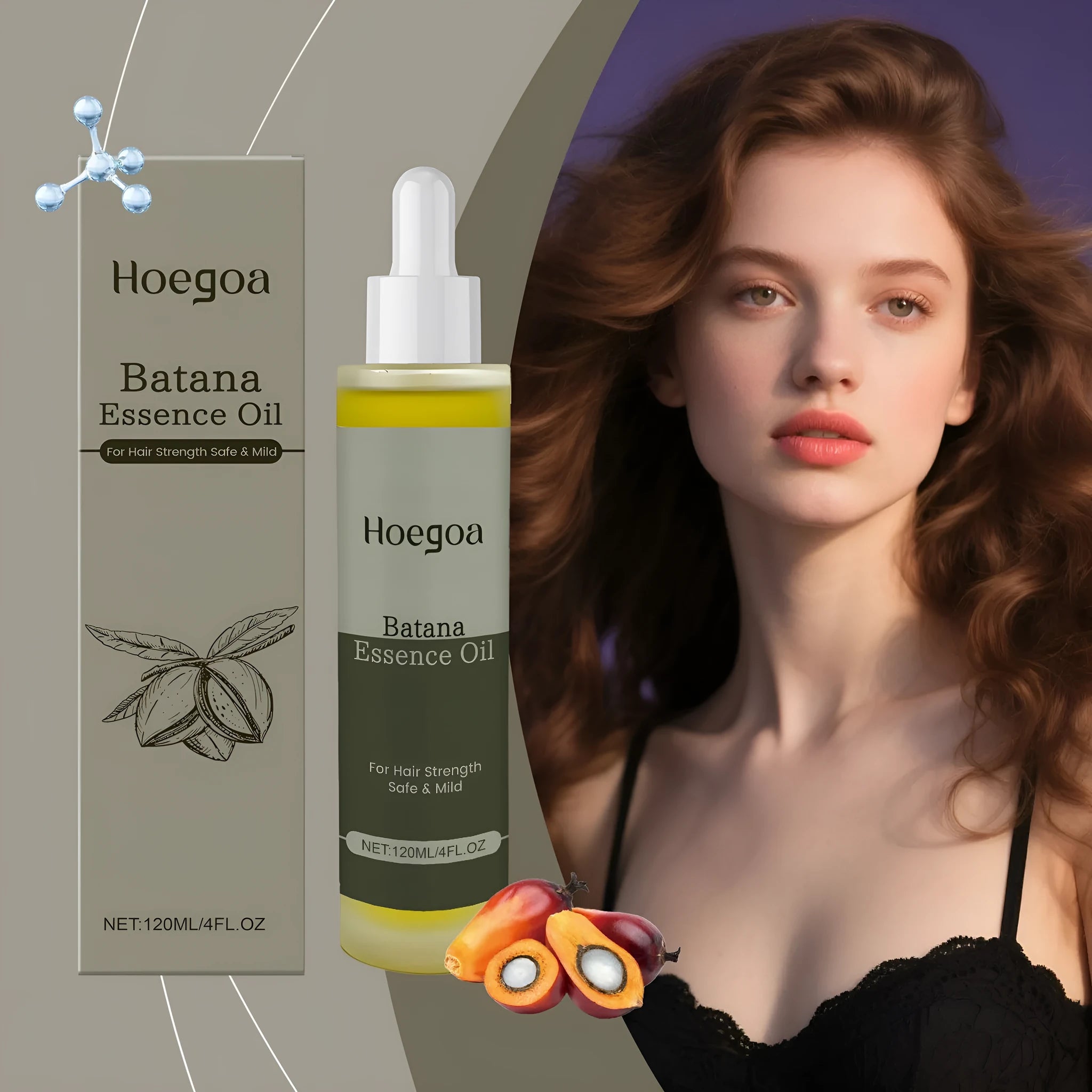 120ml bottle of Platthana Secret Hair Essential Oil with ginger and rosemary for scalp care.