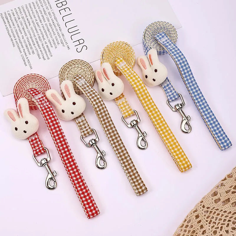Small dog harness and leash set with quick-release buckles in multiple colour options