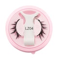 Set of five reusable waterproof glue-free false eyelashes on a card, styles LZ03 LZ04 LZ05 LZ08 LZ14.