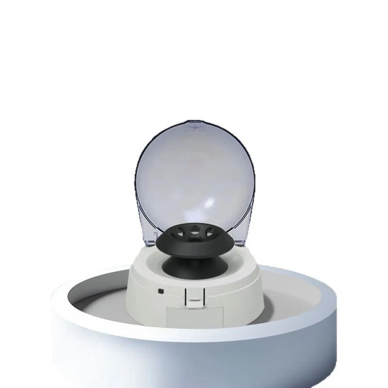 Mini laboratory centrifuge with compact benchtop design and 7000 RPM capacity