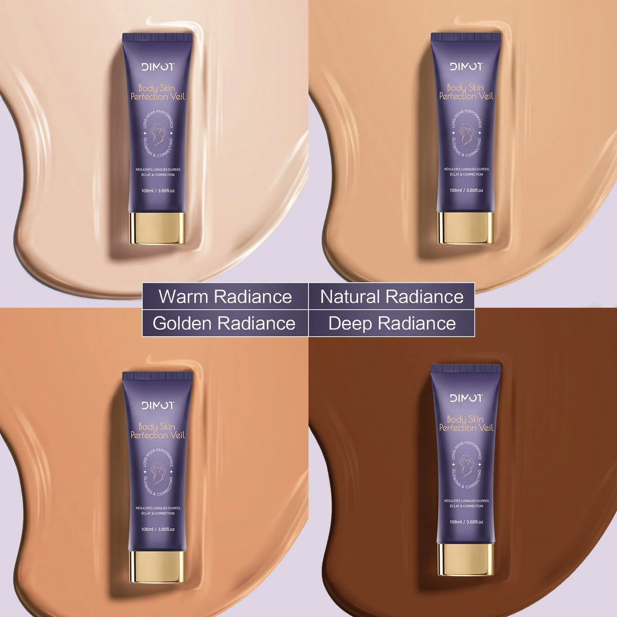 Waterproof tattoo and birthmark concealer cream 108ml with brush in four colours