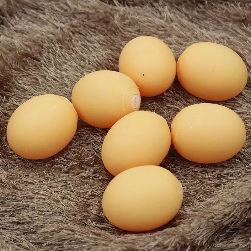 Egg-shaped dog toy with sound simulation for teeth cleaning and interactive play