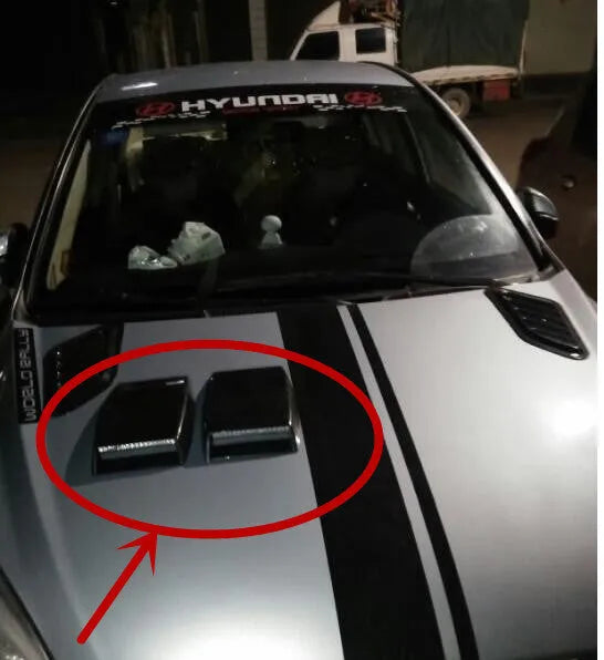 Automobile decorative air vent simulation in ABS plastic showing black, silver, and white colour options