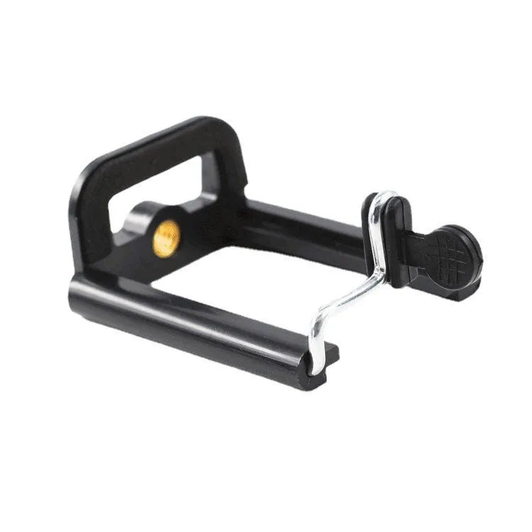 Black plastic U-clip mobile phone car mounting bracket for dashboard or windscreen